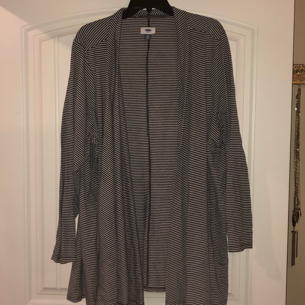 Black and cream cardigan